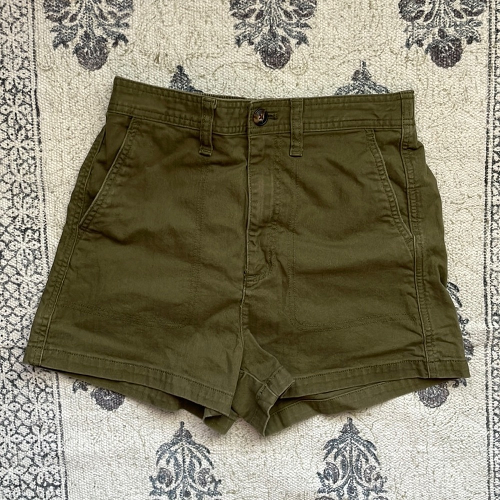 Madewell Olive Green High Waist Shorts